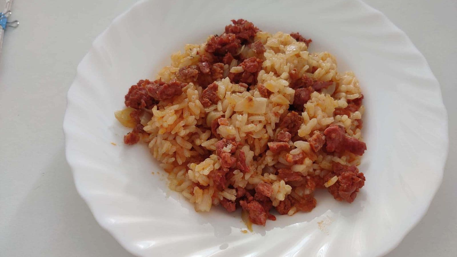 Arroz con picadillo para dos