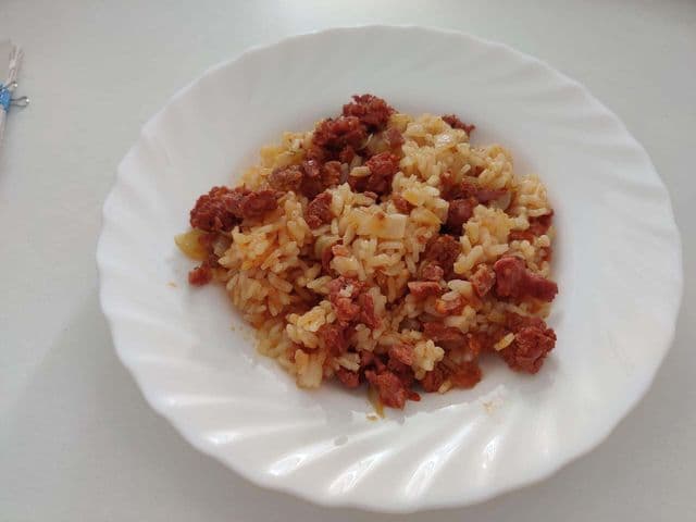 Arroz con picadillo para dos