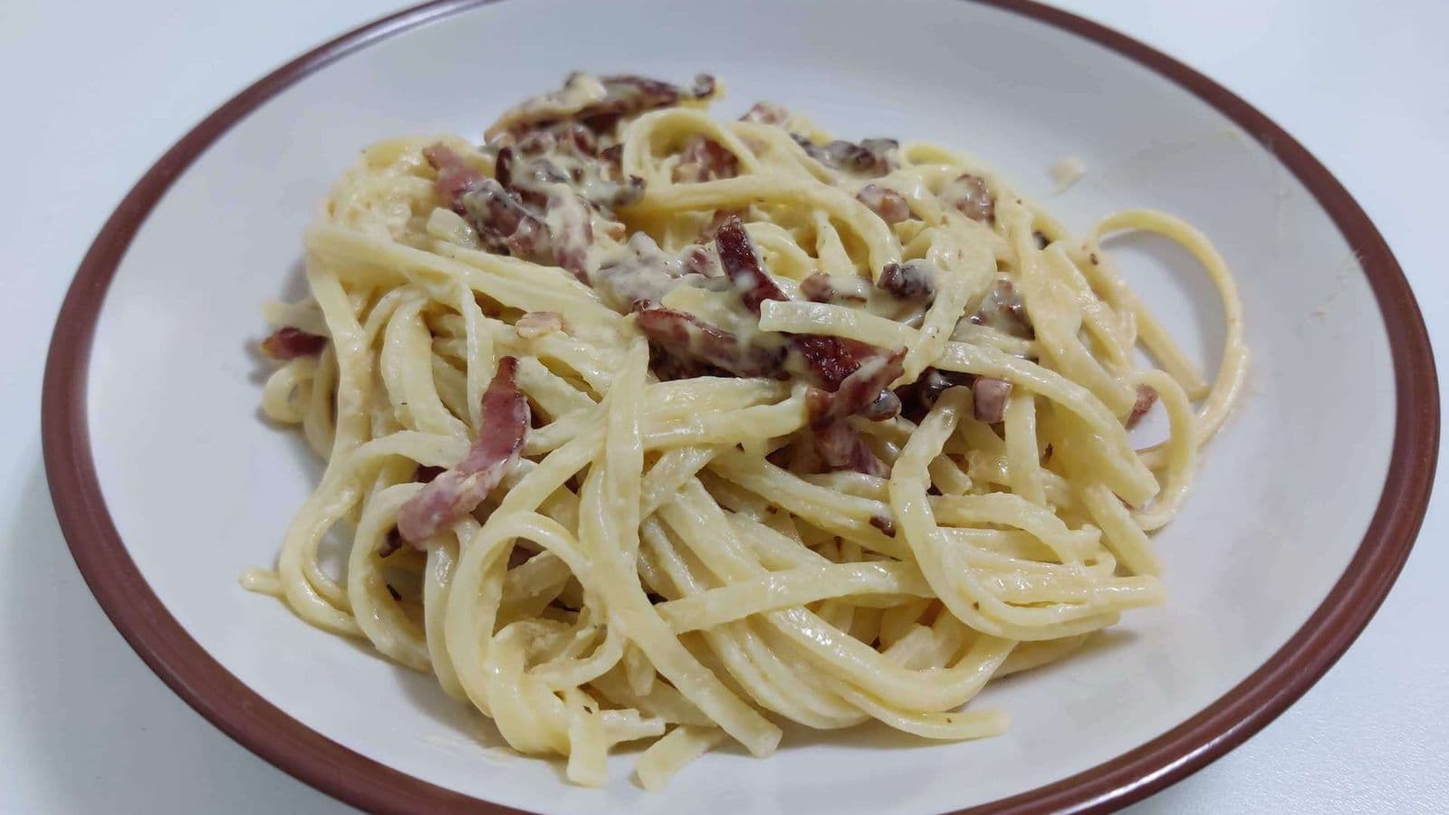 Pasta carbonara con Philadelphia