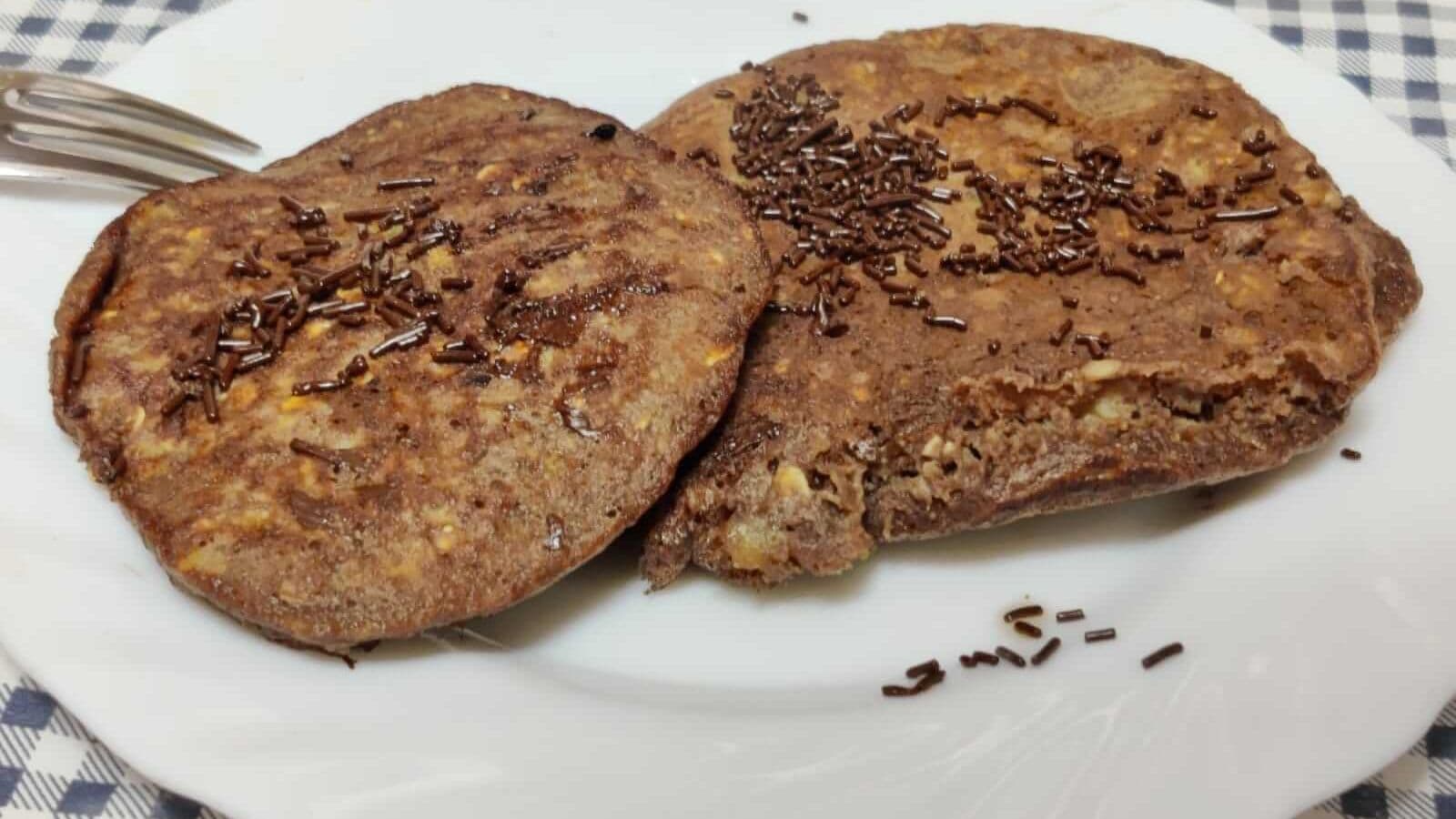 Pancakes de plátano y cacao