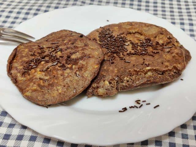 Pancakes de plátano y cacao