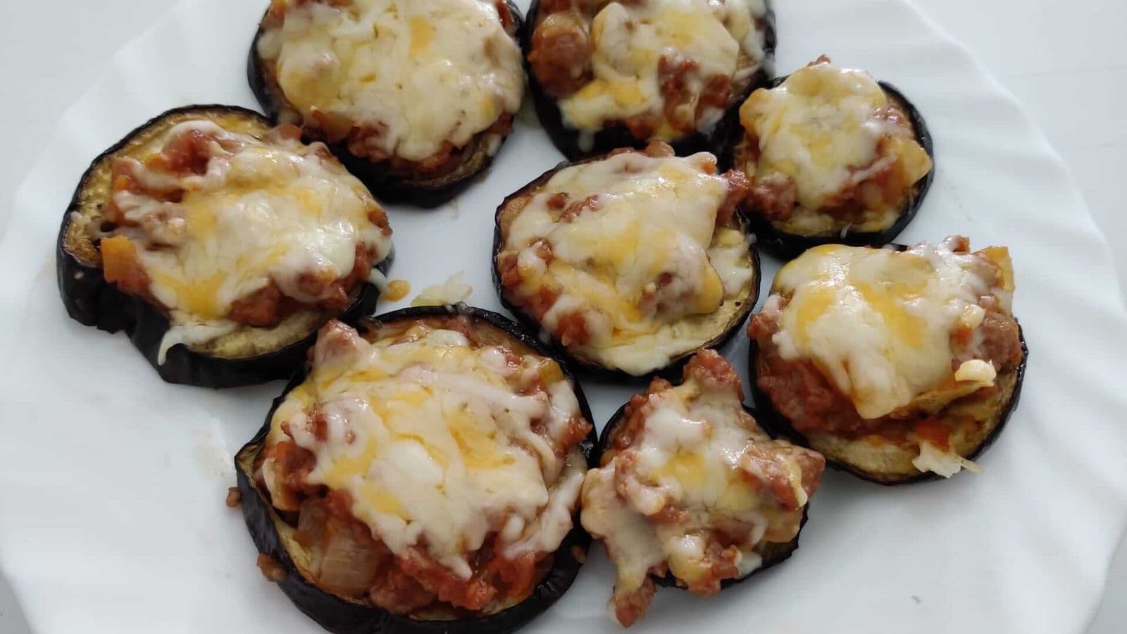 Pizzas de berenjena