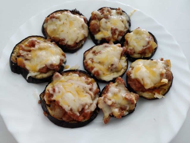 Pizzas de berenjena