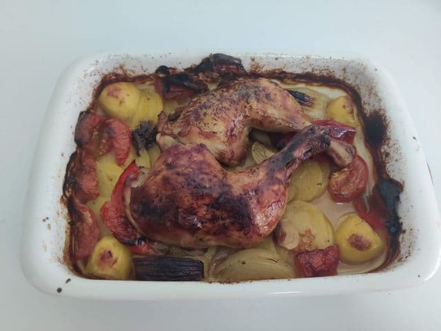 Pollo a la hellinera (al horno)